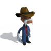 卡通阿伯-角色人体-角色-VR/AR模型-3D城
