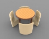 kitchen-dining-table-建筑-家具-工业CAD模型-3D城