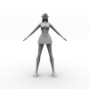 小女孩-角色人体-角色-VR/AR模型-3D城