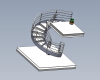 Spiral staircase-建筑-其它-工业CAD模型-3D城