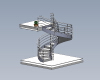Spiral staircase-建筑-其它-工业CAD模型-3D城