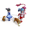 萝莉带宠物-角色人体-角色-VR/AR模型-3D城