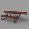 Picnic table wheelchair accesible-建筑-家具-工业CAD模型-3D城