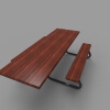 Picnic table wheelchair accesible-建筑-家具-工业CAD模型-3D城