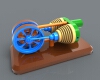 Stirling engine-工业设备-零部件-工业CAD模型-3D城