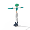 卡通女孩-角色人体-角色-VR/AR模型-3D城