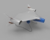 vtol-3-motor-drone-2x127-mm-and-110-mm-edf-first-configuration-科技-其它-工业CAD模型-3D城