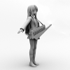 手风琴卡通女孩-角色人体-角色-VR/AR模型-3D城