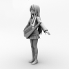 手风琴卡通女孩-角色人体-角色-VR/AR模型-3D城
