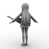 手风琴卡通女孩-角色人体-角色-VR/AR模型-3D城
