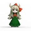 牛角的小女孩-角色人体-角色-VR/AR模型-3D城