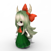 牛角的小女孩-角色人体-角色-VR/AR模型-3D城