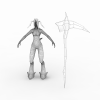 女兽人-角色人体-角色-VR/AR模型-3D城