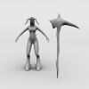女兽人-角色人体-角色-VR/AR模型-3D城