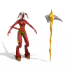 女兽人-角色人体-角色-VR/AR模型-3D城