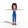 小女孩-角色人体-角色-VR/AR模型-3D城