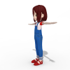 小女孩-角色人体-角色-VR/AR模型-3D城