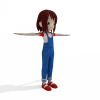 小女孩-角色人体-角色-VR/AR模型-3D城