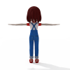 小女孩-角色人体-角色-VR/AR模型-3D城