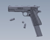 colt-m1911-a1-军事-武器-工业CAD模型-3D城