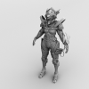 科幻女战士-角色人体-角色-VR/AR模型-3D城