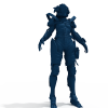 科幻女战士-角色人体-角色-VR/AR模型-3D城
