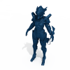 科幻女战士-角色人体-角色-VR/AR模型-3D城