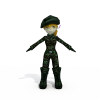 迷彩服女孩-角色人体-角色-VR/AR模型-3D城