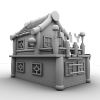 Q版房子-建筑-住宅-VR/AR模型-3D城