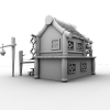 Q版房子-建筑-住宅-VR/AR模型-3D城
