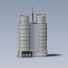Two towers-建筑-室外建筑-工业CAD模型-3D城
