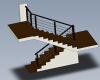 steps-railing-wood-stainless-建筑-家具-工业CAD模型-3D城