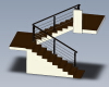 steps-railing-wood-stainless-建筑-家具-工业CAD模型-3D城