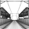 小型火车车站-建筑-VR/AR模型-3D城