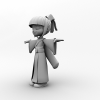 小道士-角色人体-角色-VR/AR模型-3D城
