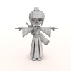 小道士-角色人体-角色-VR/AR模型-3D城