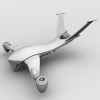 灰机-飞机-客机-VR/AR模型-3D城