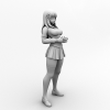 小女孩-角色人体-角色-VR/AR模型-3D城