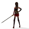 东洋女剑士-角色人体-角色-VR/AR模型-3D城