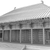 佛教寺庙-建筑-古建筑-VR/AR模型-3D城