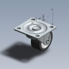 Miniature caster wheel-建筑-其它-工业CAD模型-3D城
