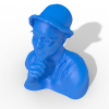 托着下巴的带帽少年-游戏&玩具-3D打印模型-3D城