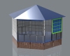 The pavilion-建筑-设施-工业CAD模型-3D城
