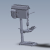 Upright drilling machine-工业设备-机器设备-工业CAD模型-3D城