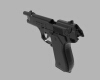 bruni-mod-92-firing-gun-9mm-军事-枪炮-工业CAD模型-3D城