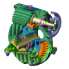 worm-gear-a-sectional-工业设备-机器设备-工业CAD模型-3D城
