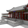中式古典建筑-建筑-古建筑-VR/AR模型-3D城