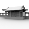 中式古典建筑-建筑-古建筑-VR/AR模型-3D城