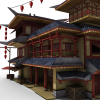 古代的小酒店-建筑-古建筑-VR/AR模型-3D城