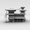古代的小酒店-建筑-古建筑-VR/AR模型-3D城